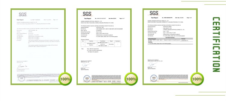 jiangsen artificial grass certification jiangsen artificial grass certification