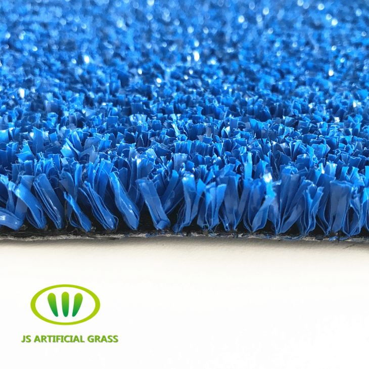 Blue Artificial Grass Used For Tennis Turf And Basketball Lawn