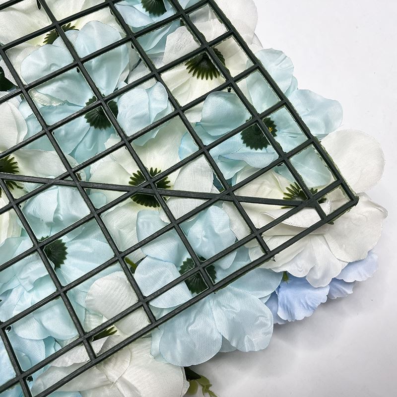 Blue Artificial Flower Wall For Party Background