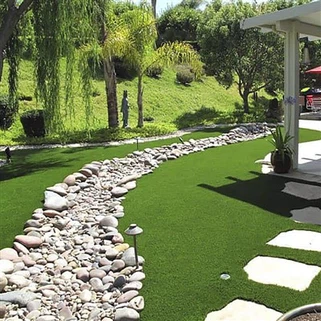 Fake Grass On Outdoor Public Venue Carpet